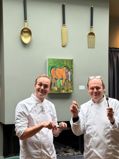 Guido Vissers en Hans Leufkens in de keuken van Pas de Choix